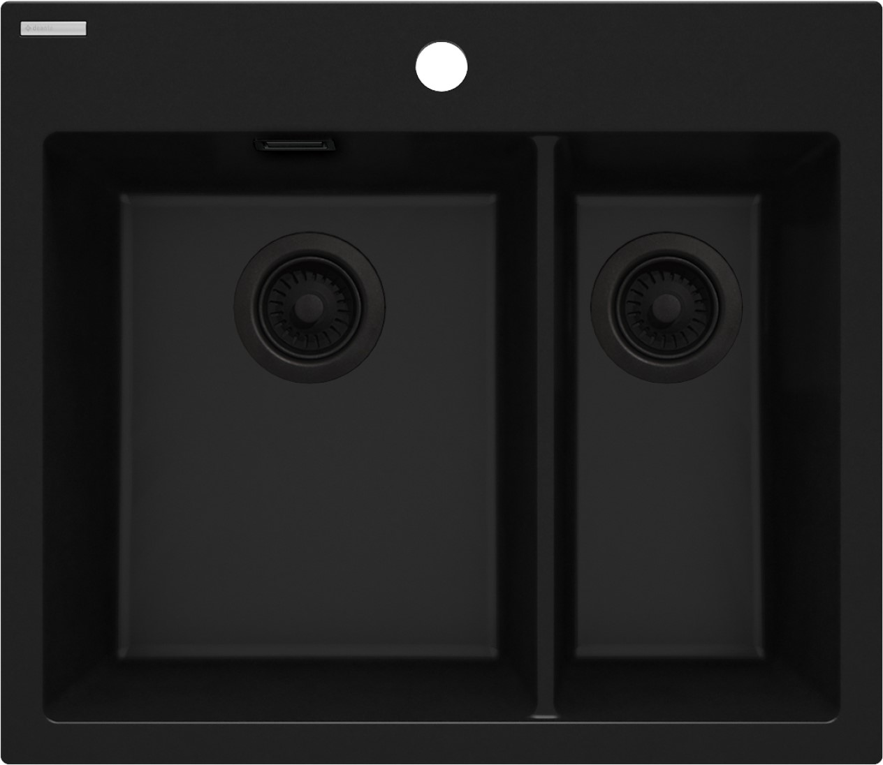 Deante Eridan fregadero de granito 60x52 cm negro ZQE_N503