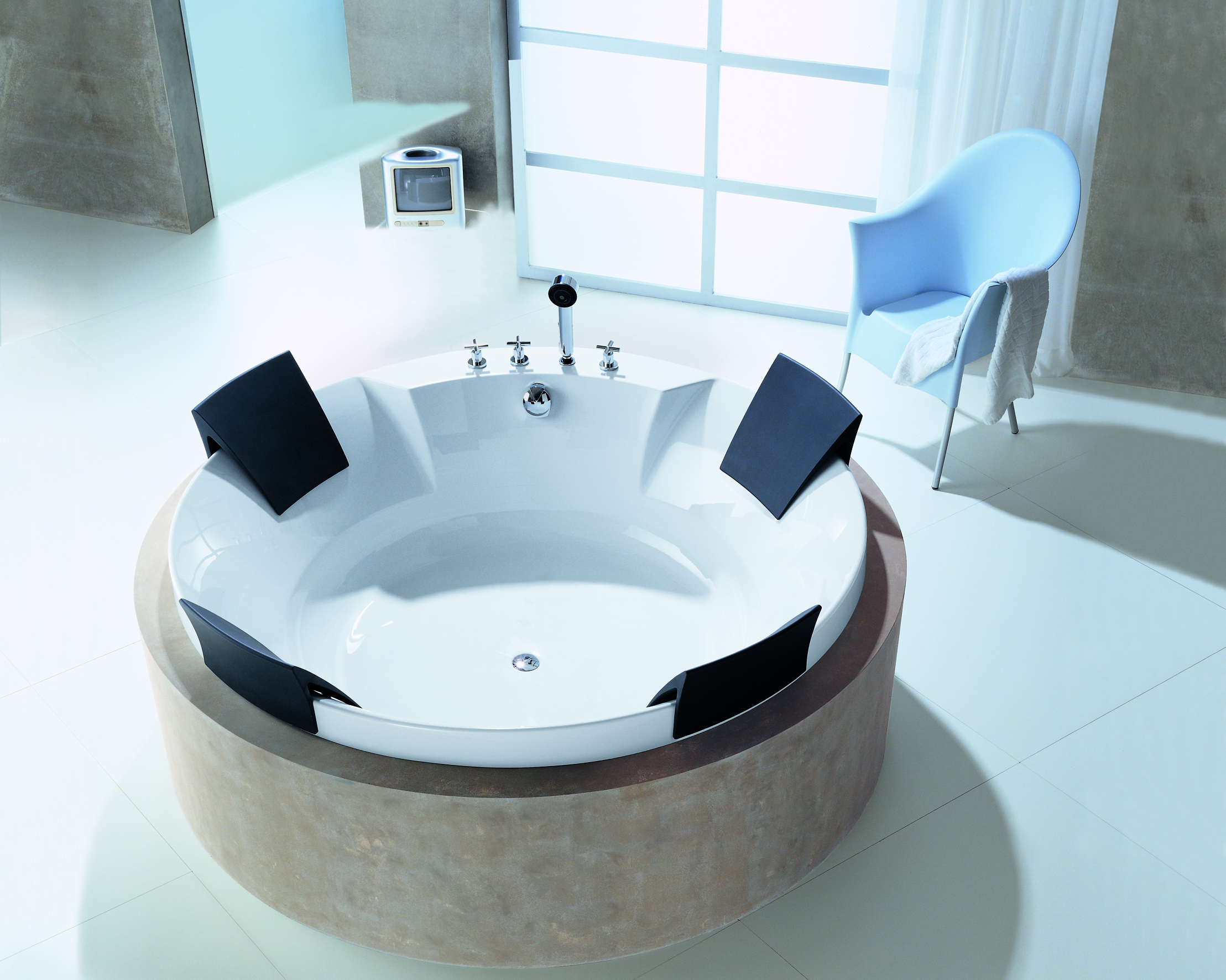 Hoesch Aviva bañera redonda 180x180 cm circular blanco 6620.010