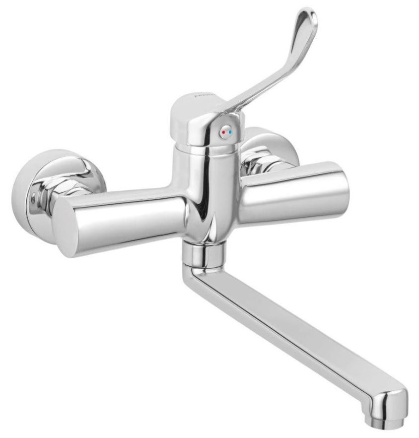 Ferro Algeo Medico grifo de cocina a pared cromo BAGM5