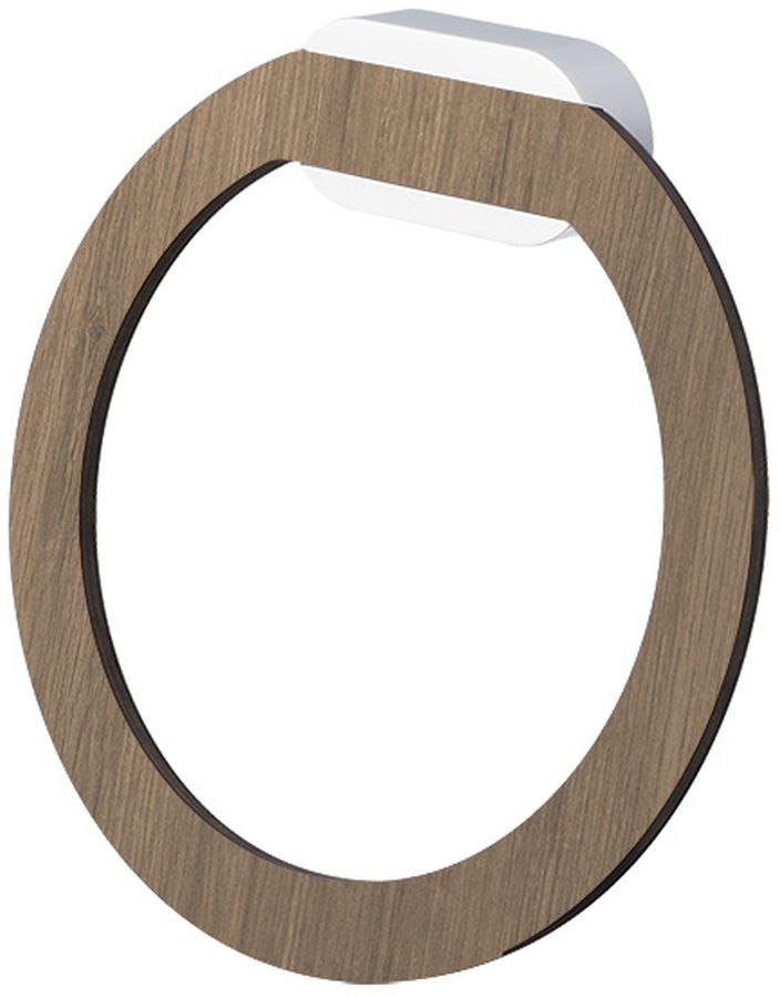 BISK Bergen toallero cromo-madera 07103