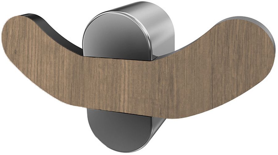 BISK Bergen toallero cromo-madera 07063
