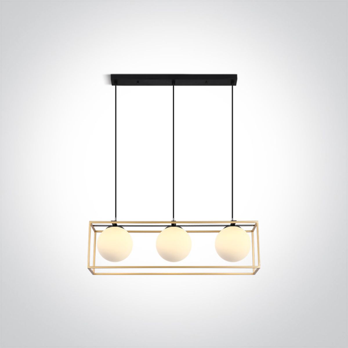 One Light Alla lámpara colgante 3x8 W latón 63174C/BS