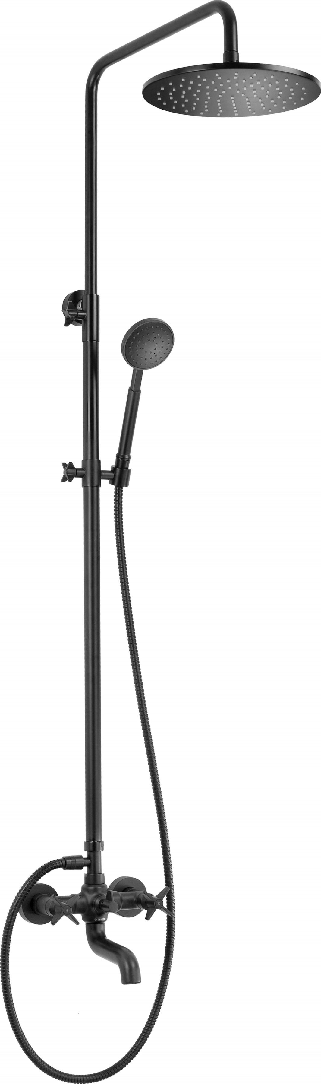 Deante Temisto conjunto bañera/ducha a pared negro NAC_N1QT