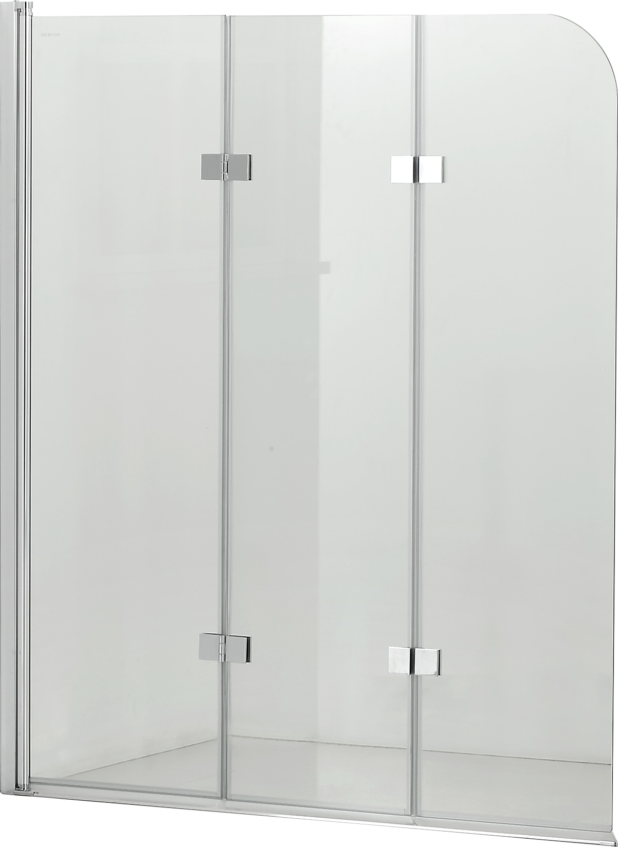 Hagser Anke mampara de bañera 120 cm tres piezas cromo brillo/vidrio transparente HGR40000023