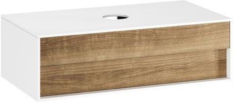 Ravak Step armario 100x54x30.5 cm suspendido, para lavabo blanco-nogal X000001418