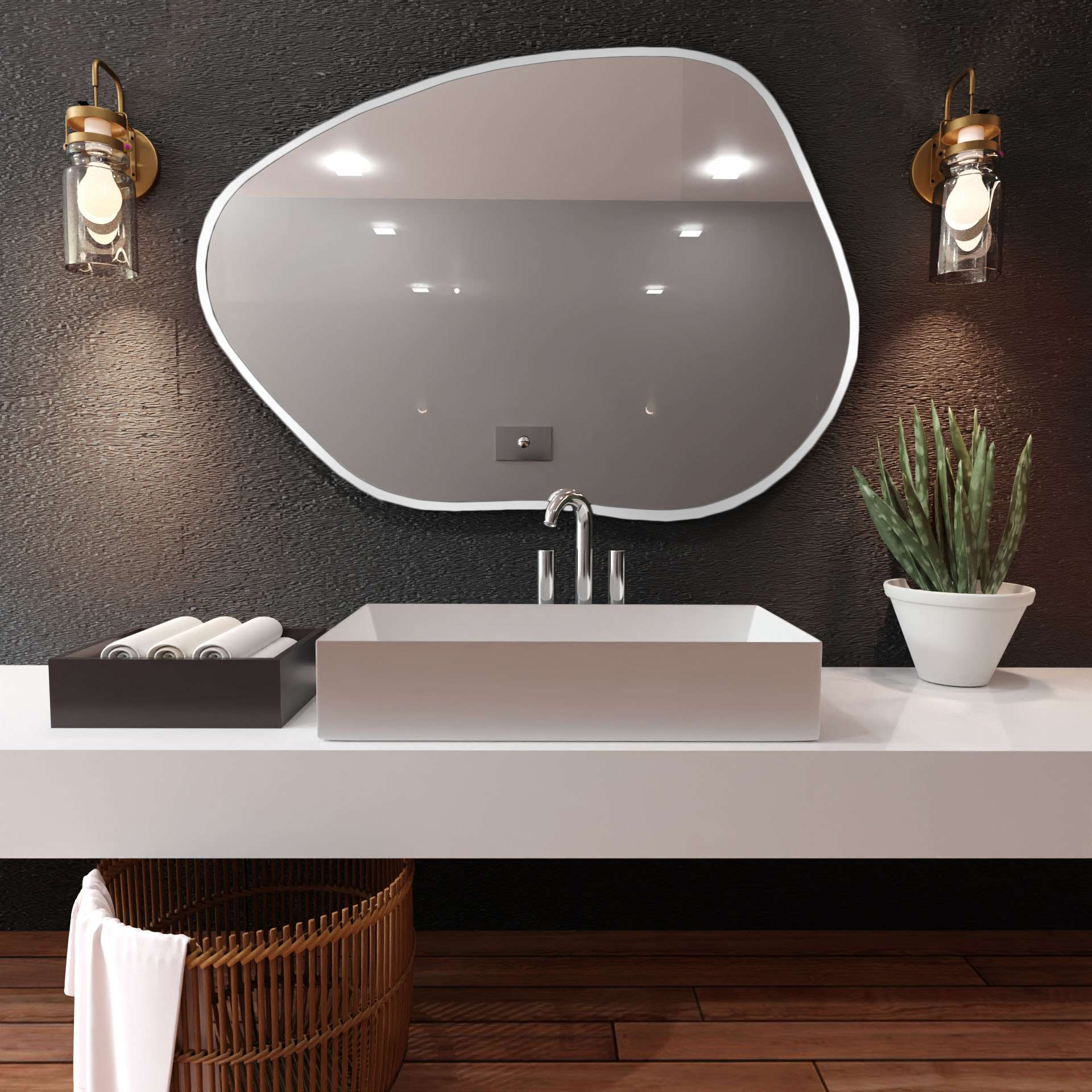 Baltica Design Tiny Border espejo 50x36 cm blanco 5902706219746