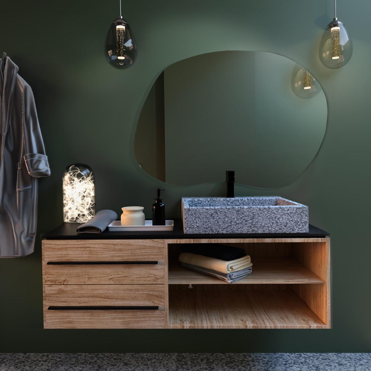 Baltica Design Stain II espejo 60x43 cm 5903003187837