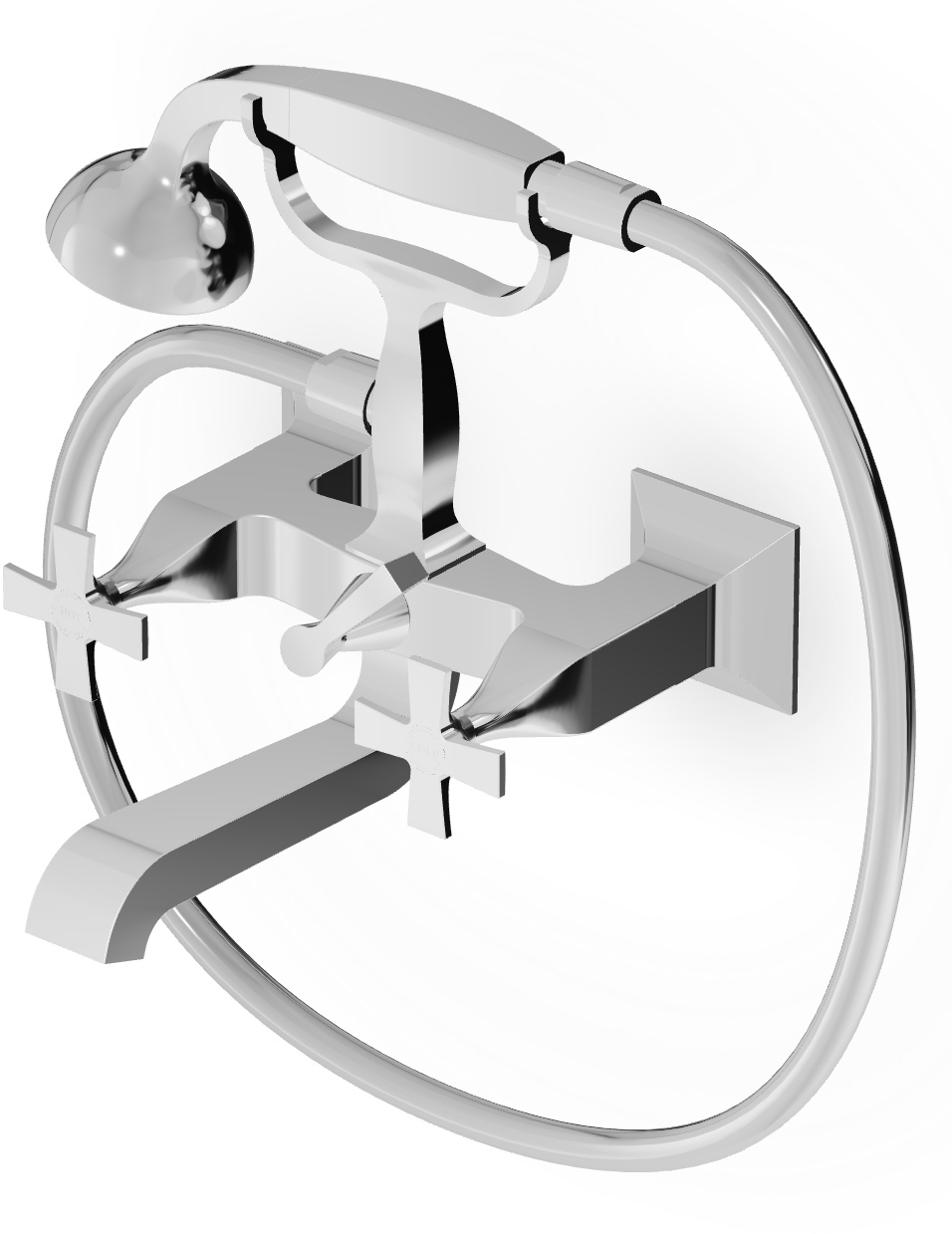 Zucchetti Bellagio grifo de bañera y ducha a pared cromo ZB1228