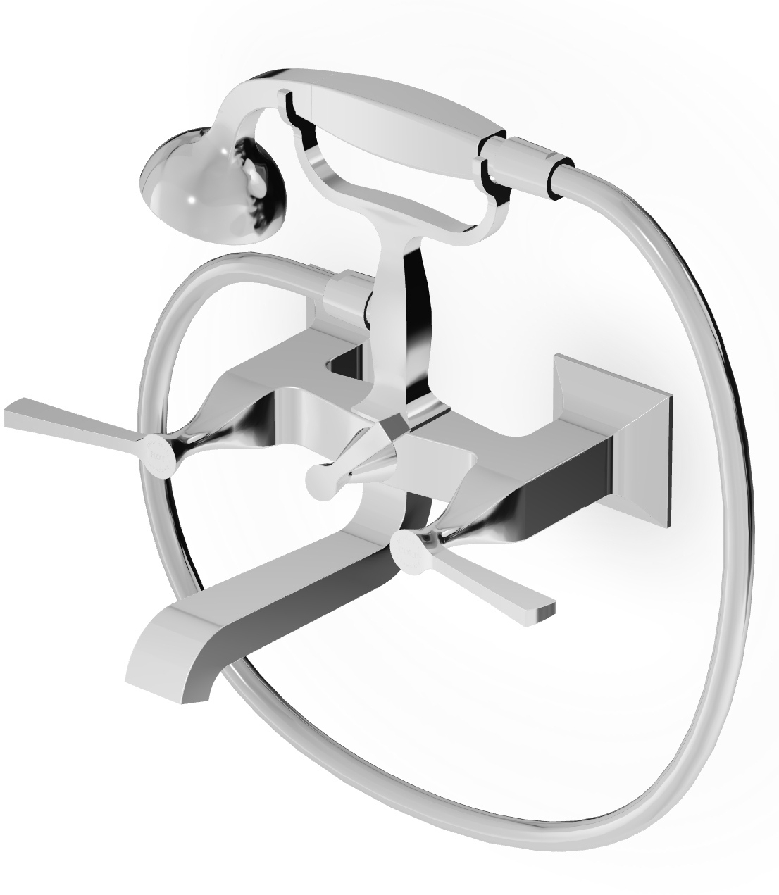 Zucchetti Bellagio grifo de bañera y ducha a pared cromo ZB2228