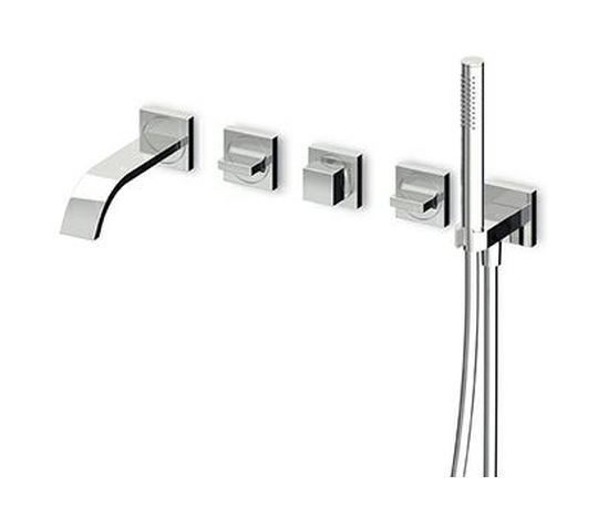 Zucchetti Aguablu grifo de bañera y ducha empotrado cromo ZA5745