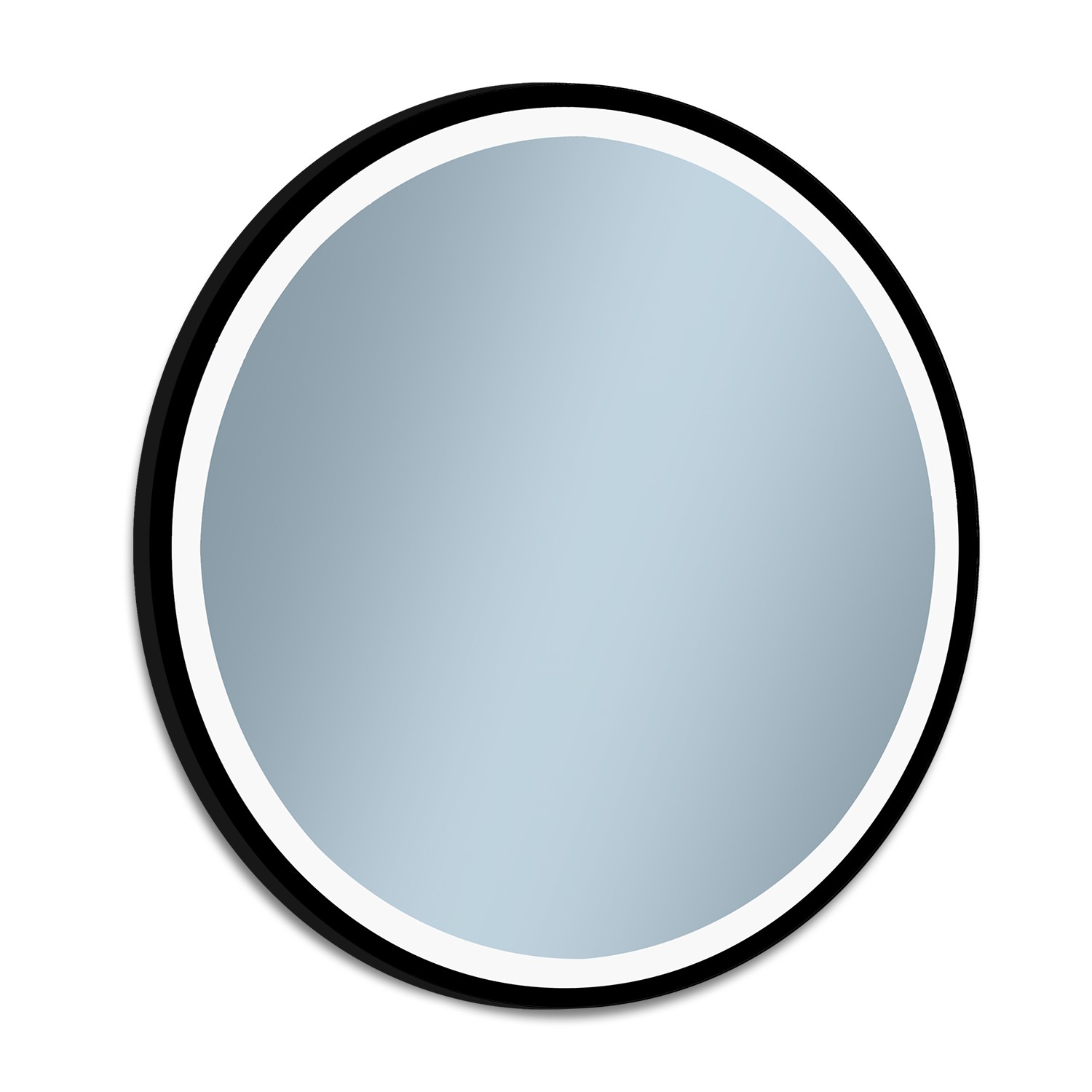 Venti Rund Led espejo 90x90 cm circular con iluminación negro 5907459662641