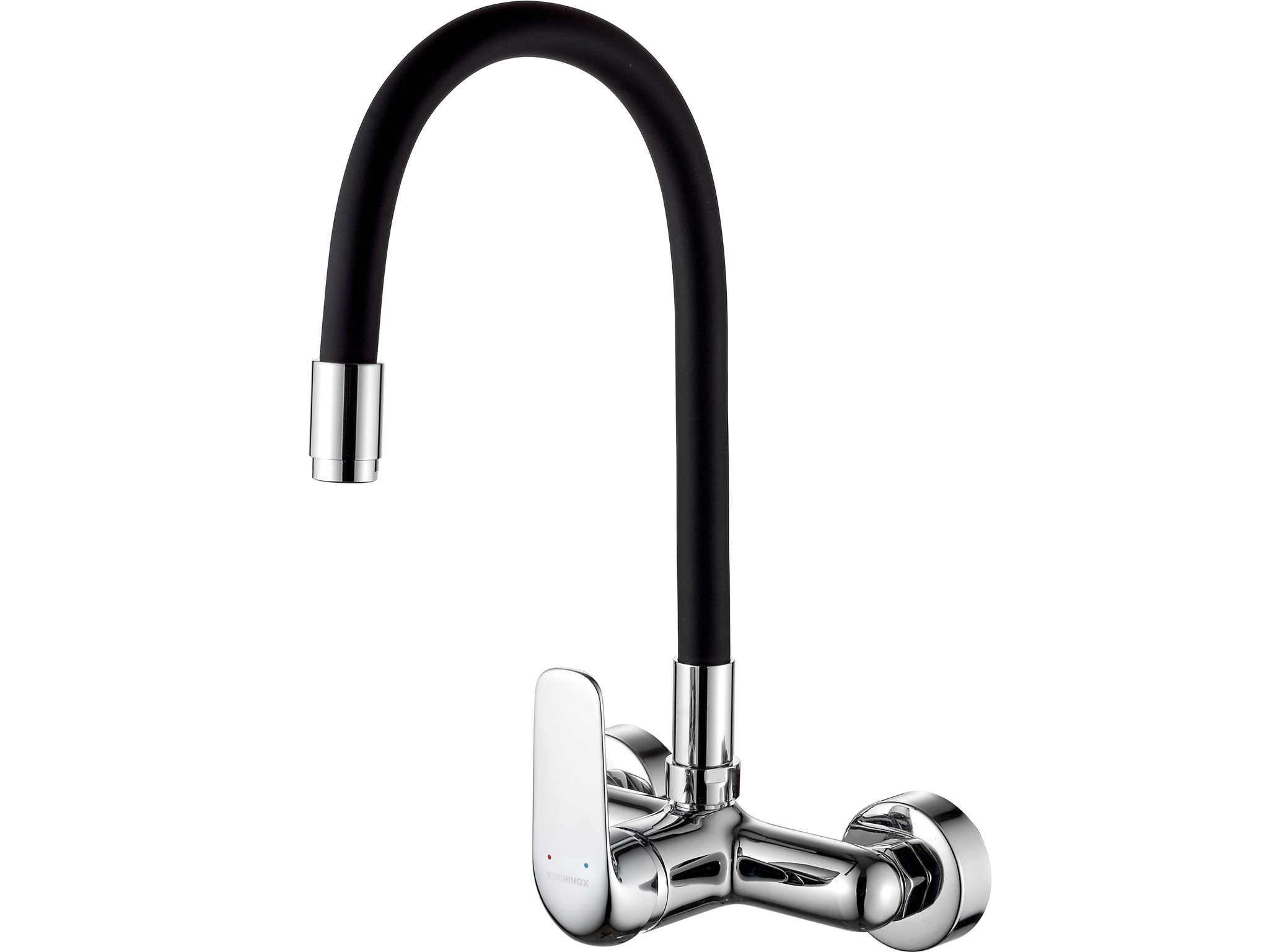 Kuchinox Elza grifo de cocina a pared cromo-negro BKE781D