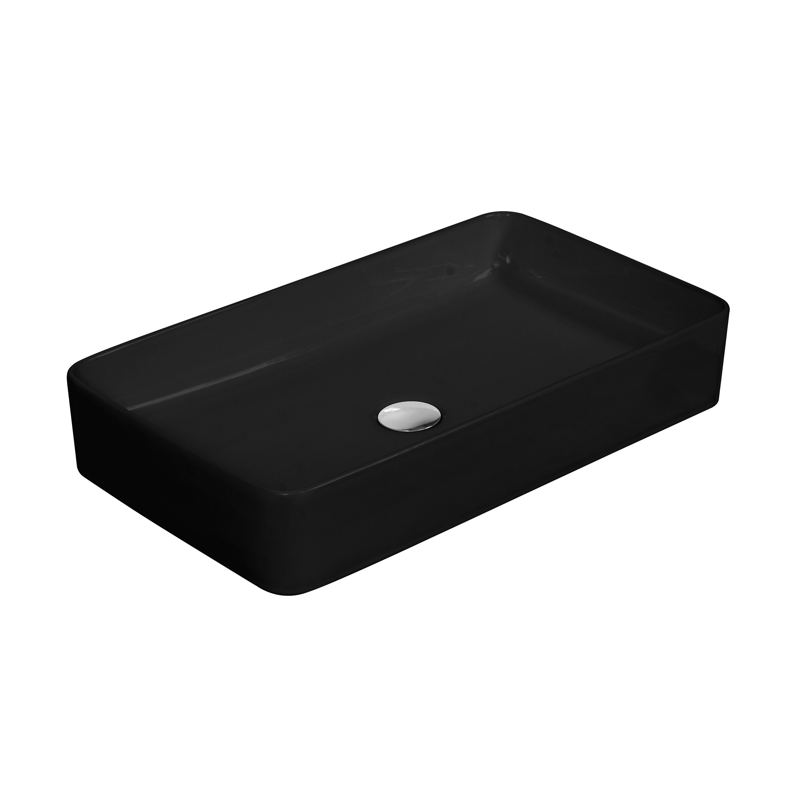 LaVita Pasana lavabo 60.5x34 cm rectangular sobre encimera negro mate 5908211404622