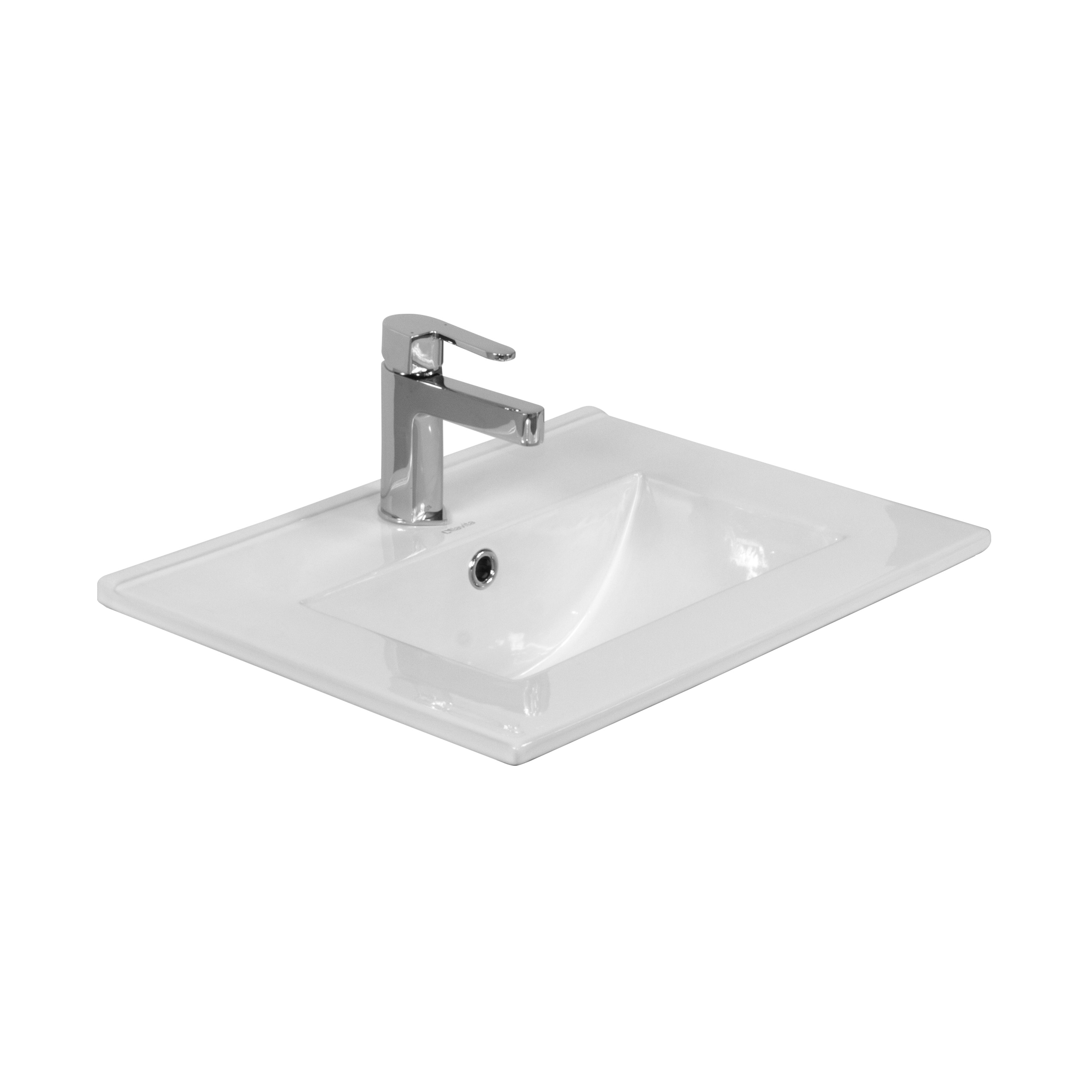 LaVita Floryda lavabo 51.5x40.5 cm rectangular para mueble-empotrado blanco 5908211485010