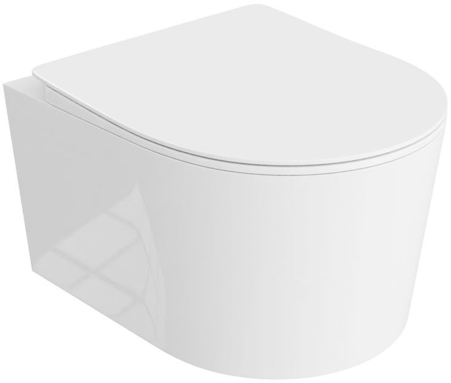 LaVita Loso taza de inodoro con asiento de cierre suave suspendido sin reborde blanco brillante 5908211492469