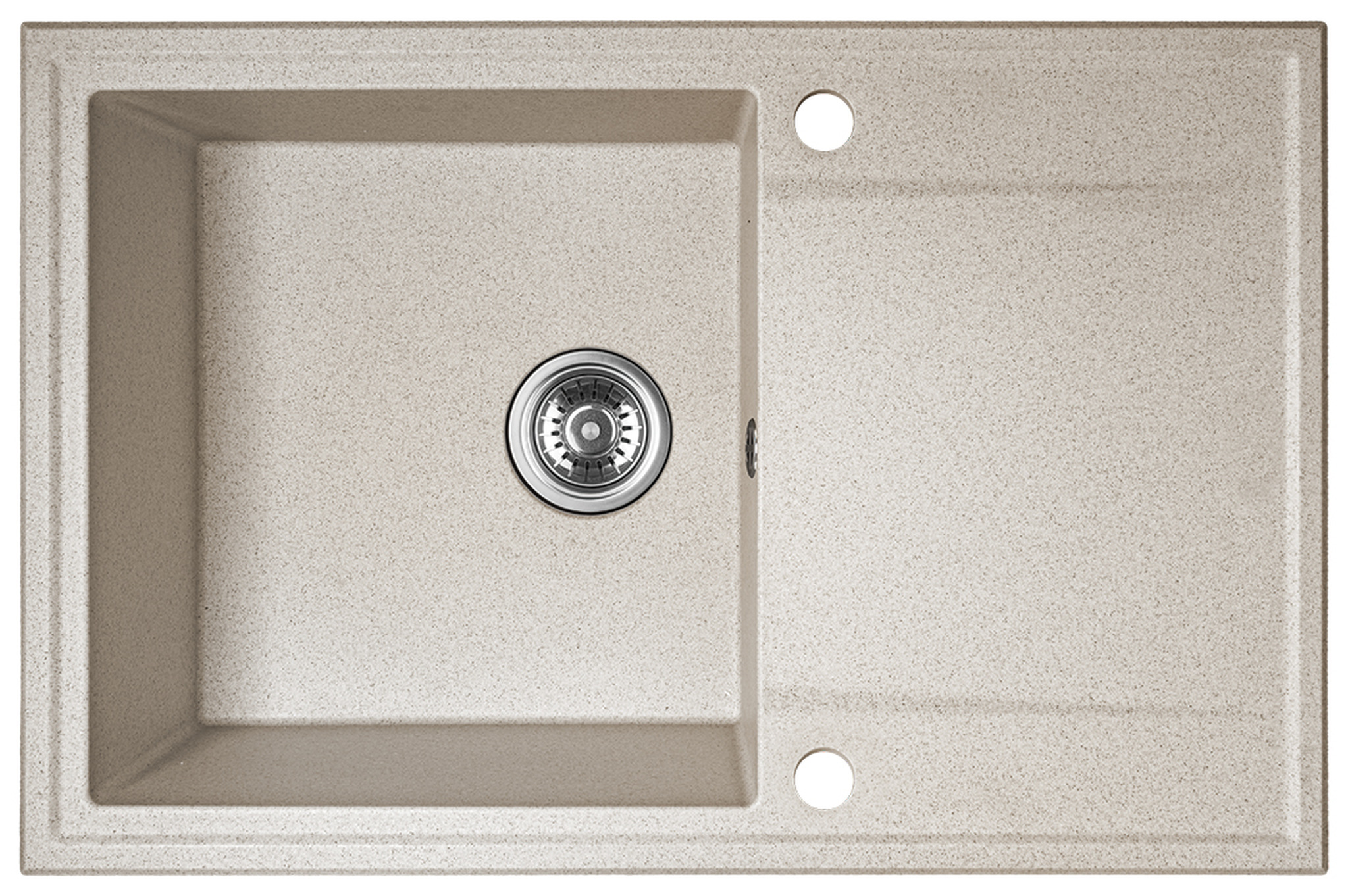 Kuchinox Hunter fregadero de granito 67x44 cm beige SBU411T