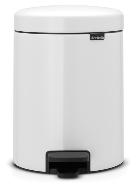 Brabantia NewIcon papelera 5 l blanco-negro 112065