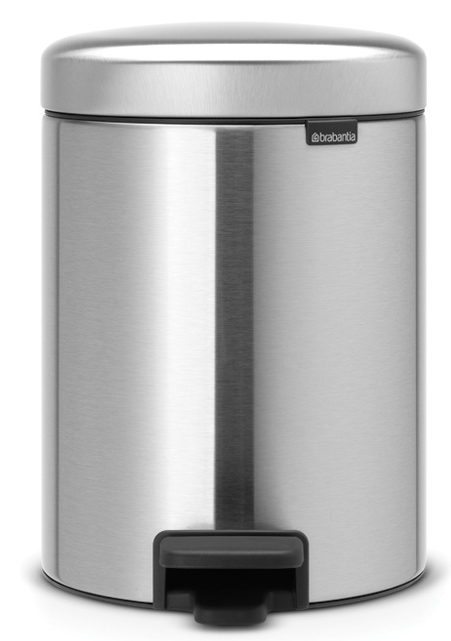 Brabantia NewIcon papelera 5 l acero-negro 112645
