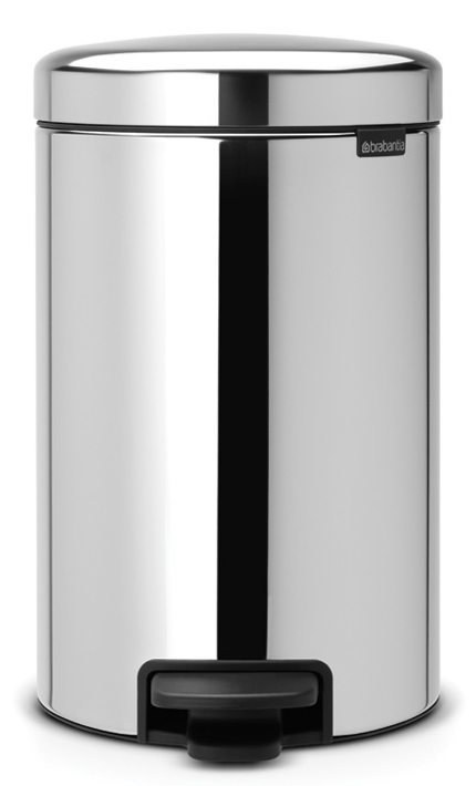 Brabantia NewIcon papelera 12 l acero-negro 113581