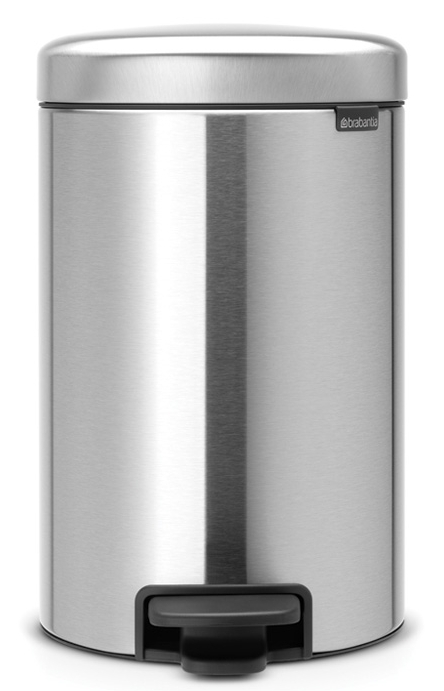 Brabantia NewIcon papelera 12 l acero-negro 112041