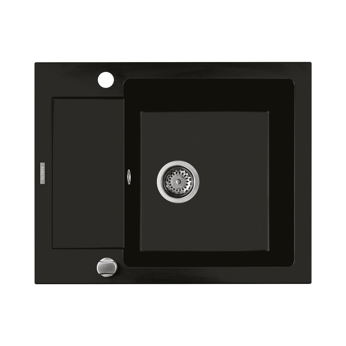 Oltens Gravan fregadero de granito 62x50 cm negro 72102300