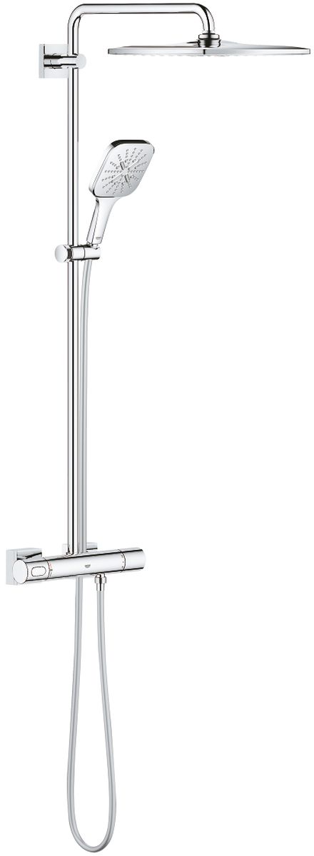 Grohe Rainshower conjunto de ducha a pared con termostato StarLight Chrome 26652000