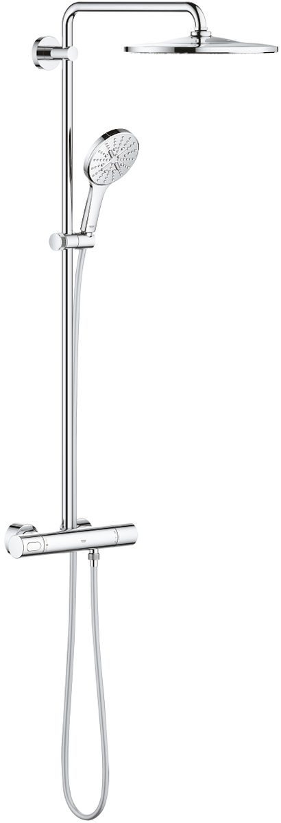 Grohe Rainshower conjunto de ducha a pared con termostato StarLight Chrome 26648000