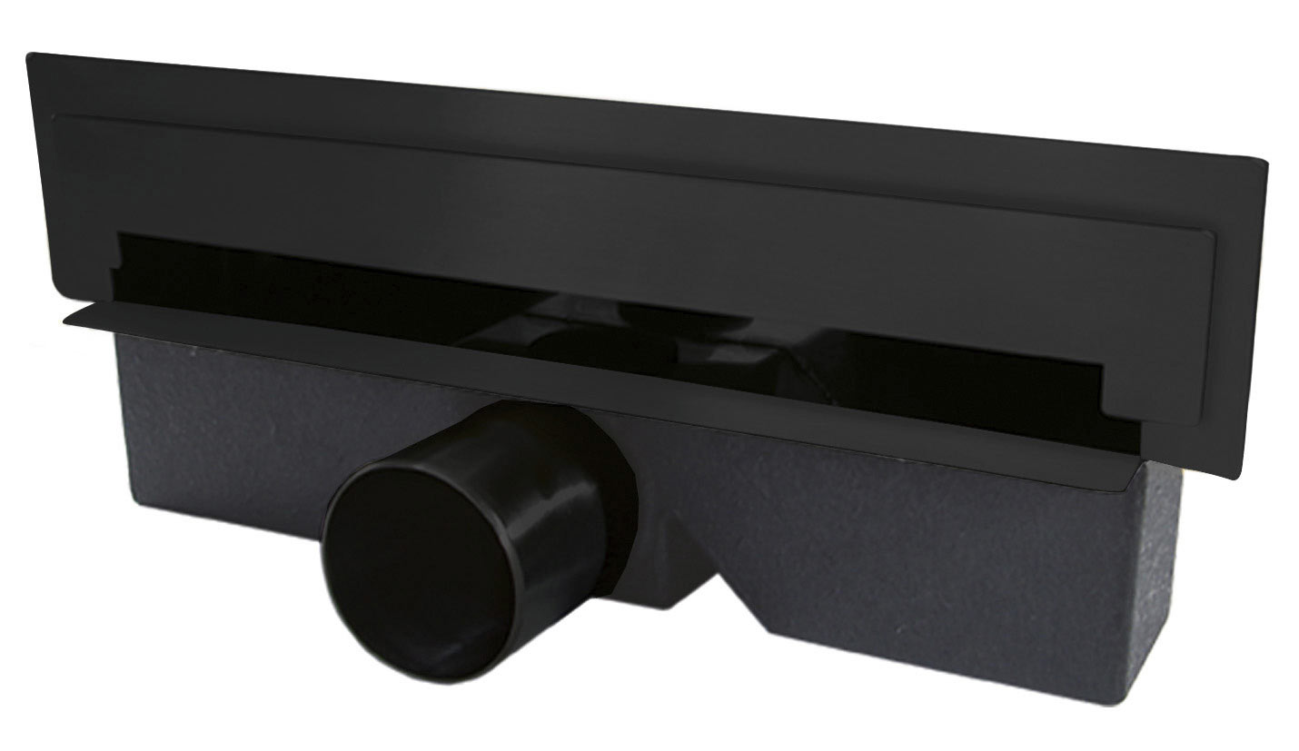 Ferro Wall Slim desagüe de ducha 30 cm negro OLWS1-BL