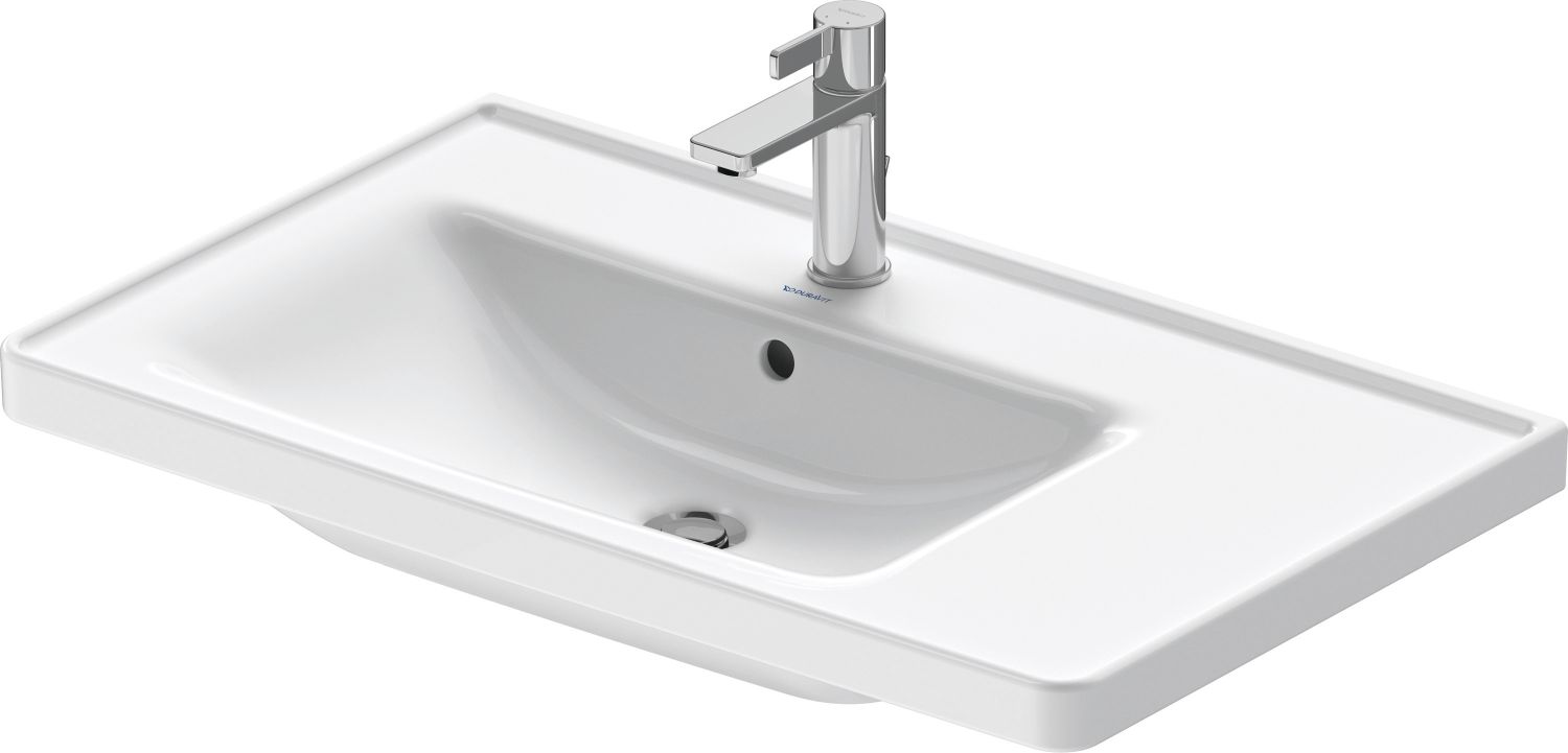 Duravit D-Neo lavabo 80x48 cm rectangular para mueble blanco 2369800000