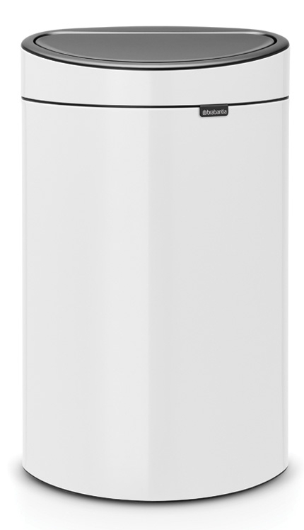 Brabantia Touch Bin papelera 40 l blanco-gris 114984
