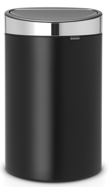 Brabantia Touch Bin papelera 40 l cromo-negro 114847