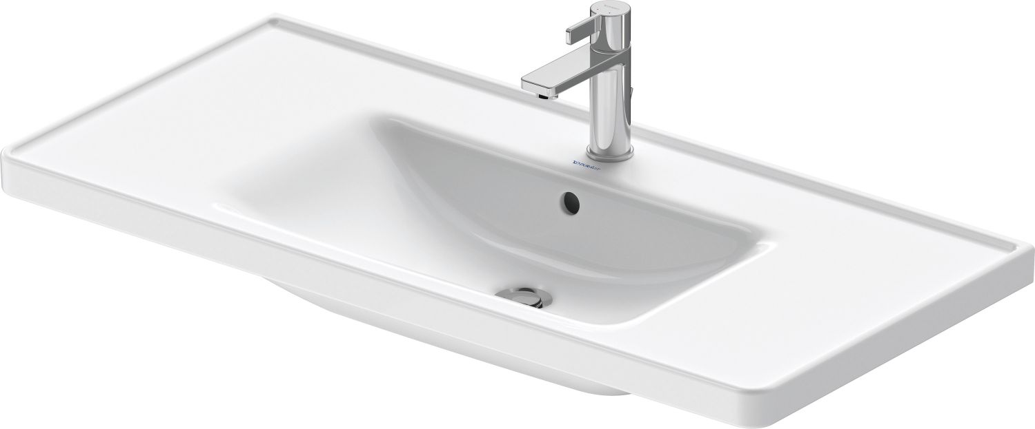 Duravit D-Neo lavabo 100.5x48 cm rectangular para mueble blanco brillante 2367100000