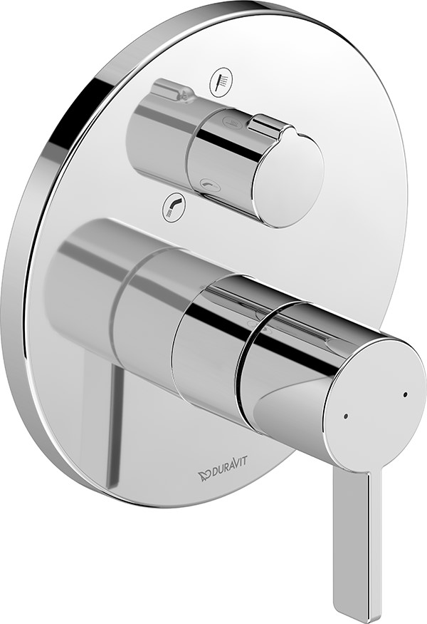 Duravit D-Neo grifo de bañera y ducha empotrado cromo DE5210018010