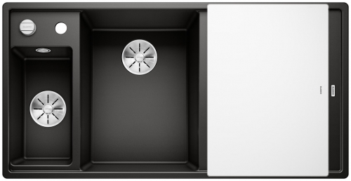 Blanco Axia III 6 S fregadero de granito 100x51 cm negro 525848