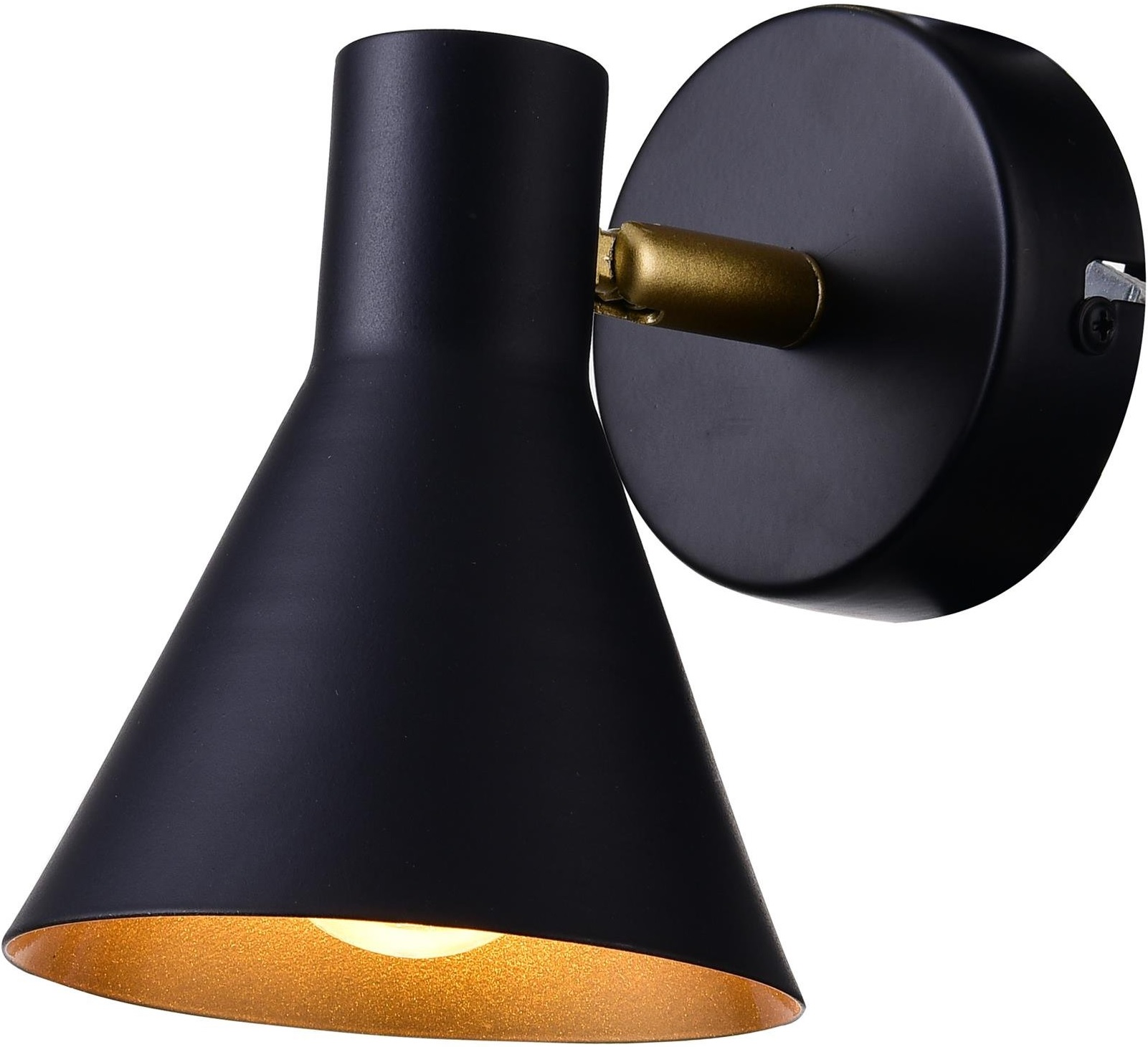 Candellux Less lámpara de pared 1x40 W negro-oro 21-70968