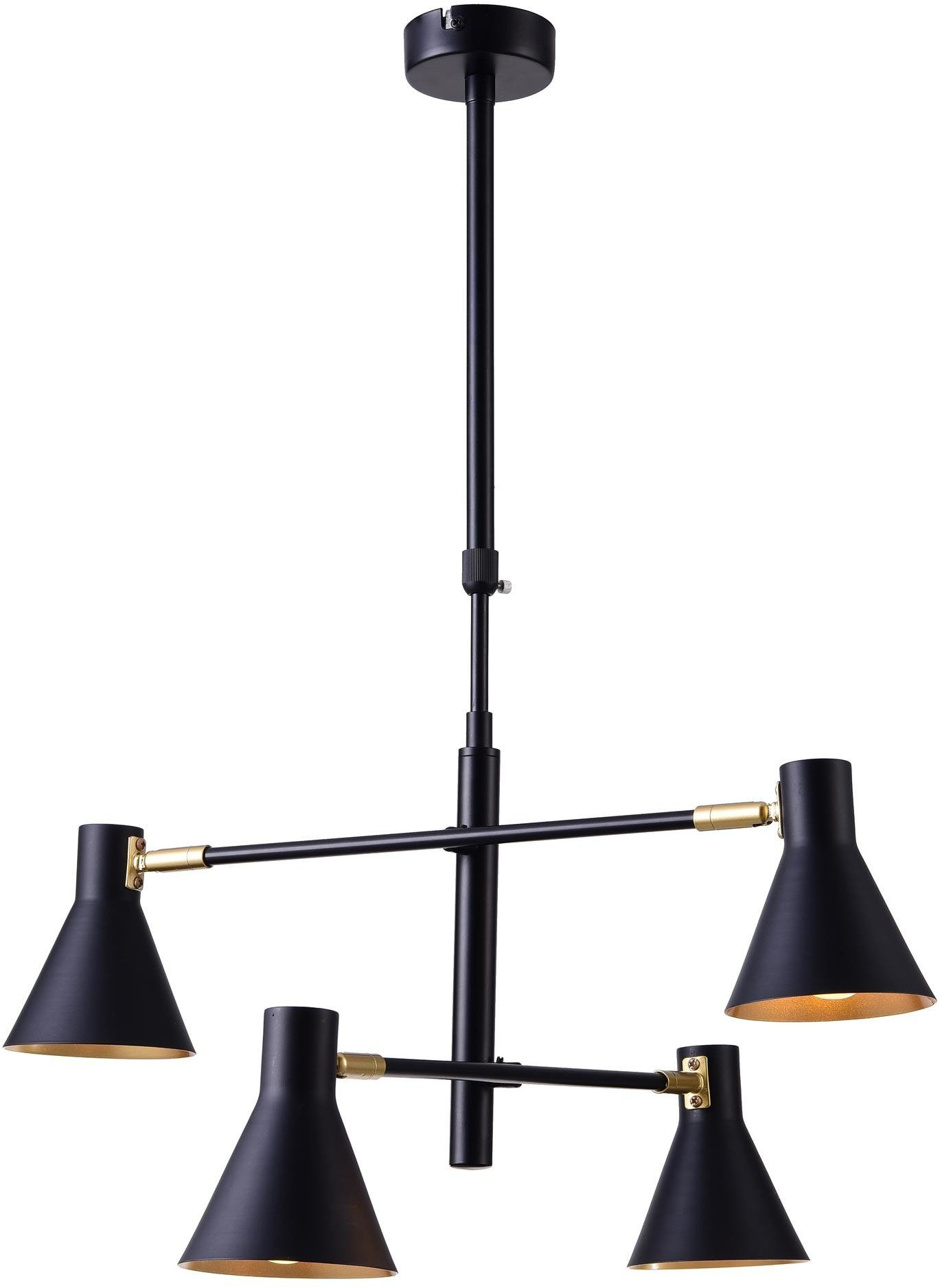 Candellux Less lámpara de techo 4x40 W negro-oro 34-72689