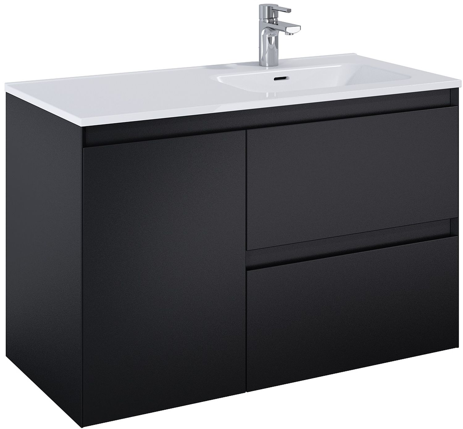 Elita Split armario 100x45.8x63.5 cm suspendido, para lavabo negro RE011005057160