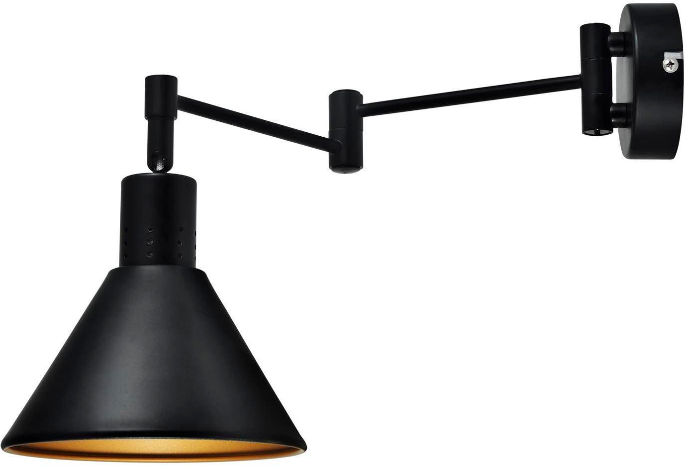 Candellux Copenhagen lámpara de pared 1x40 W negro-oro 21-75444