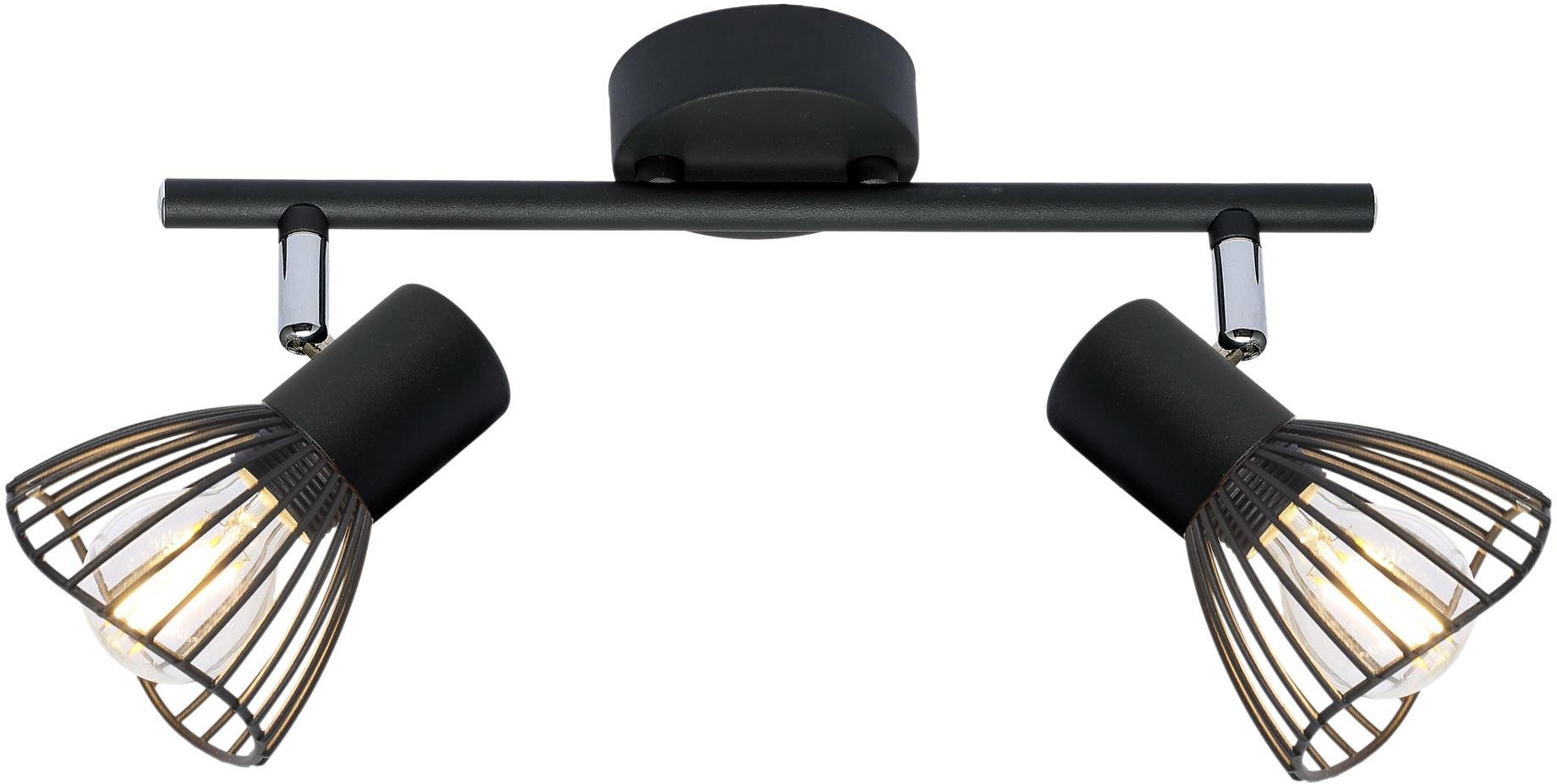 Candellux Fly lámpara de techo 2x40 W negro 92-61898