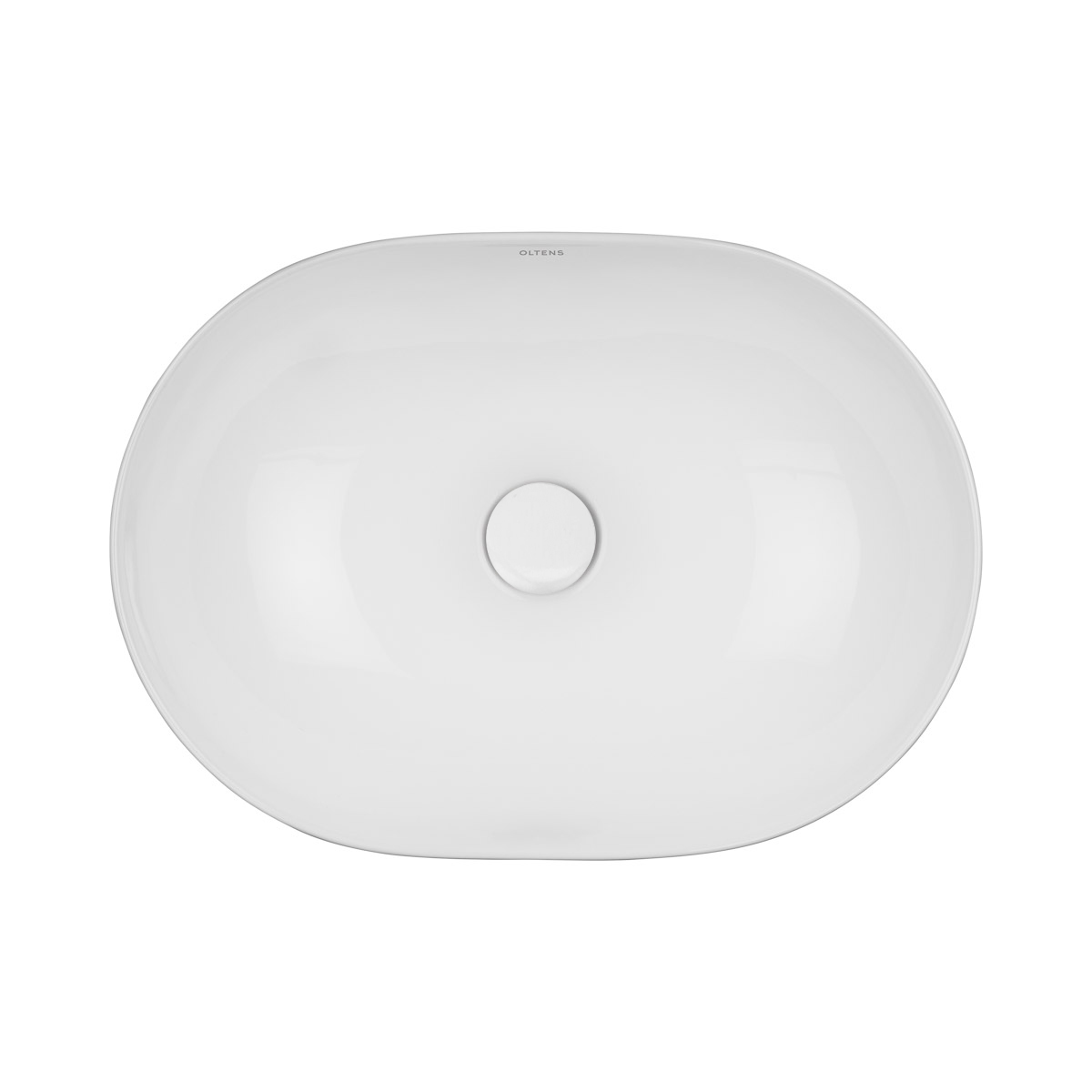Oltens Hamnes lavabo 49.5x35.5 cm oval sobre encimera blanco 40819000