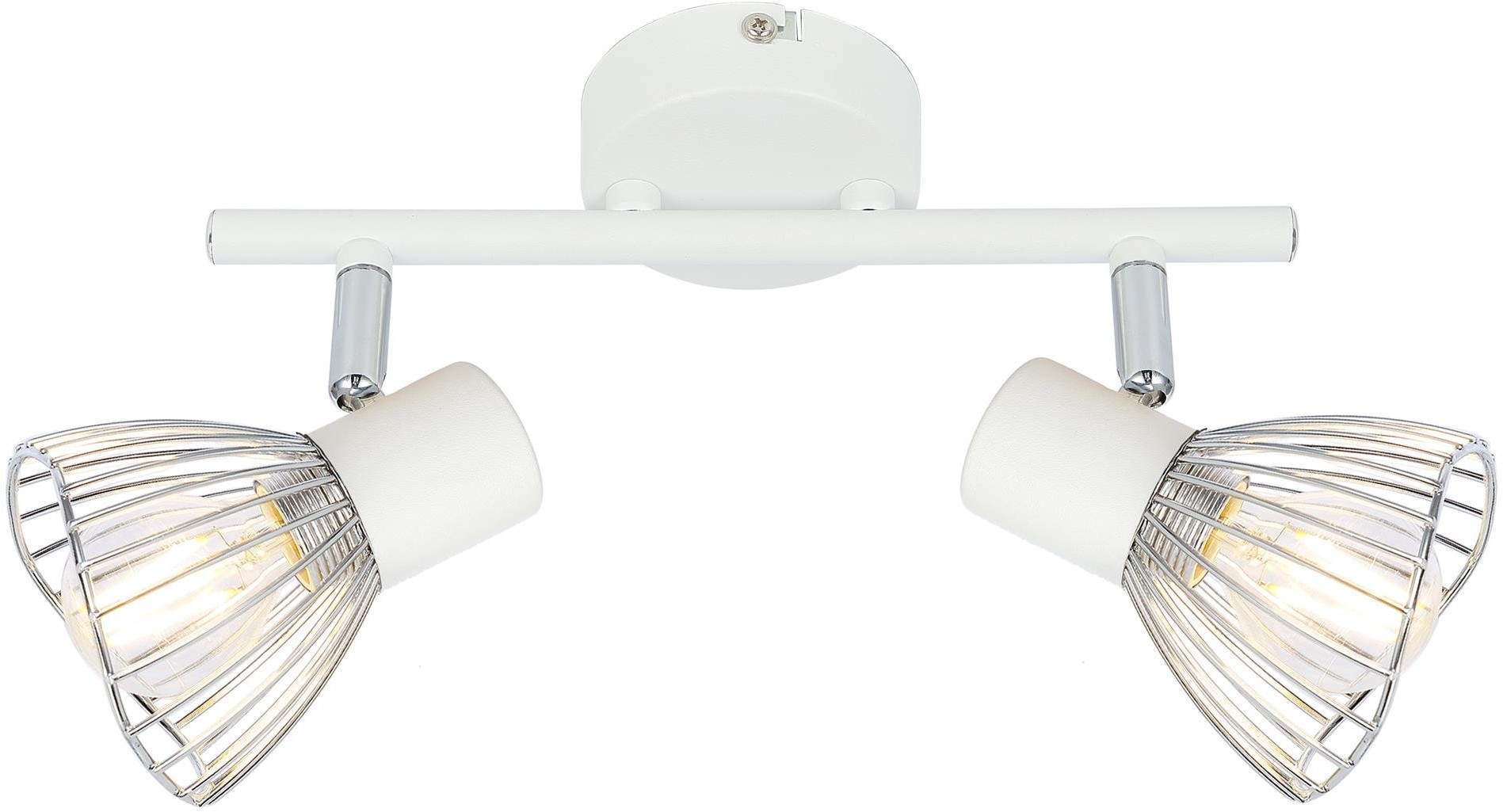 Candellux Fly lámpara de techo 2x40 W blanco-cromo 92-61966