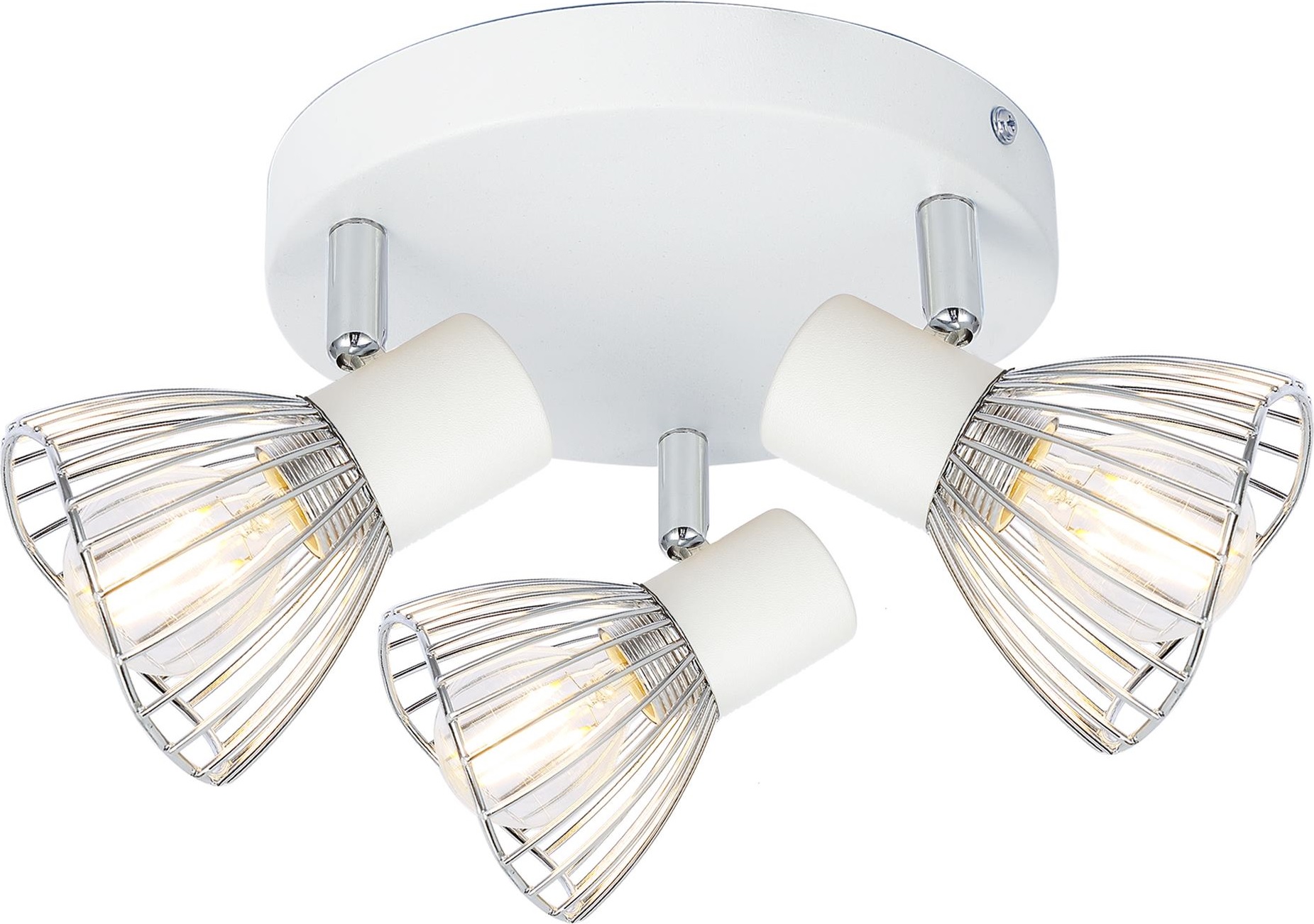 Candellux Fly lámpara de techo 3x40 W blanco-cromo 98-61980