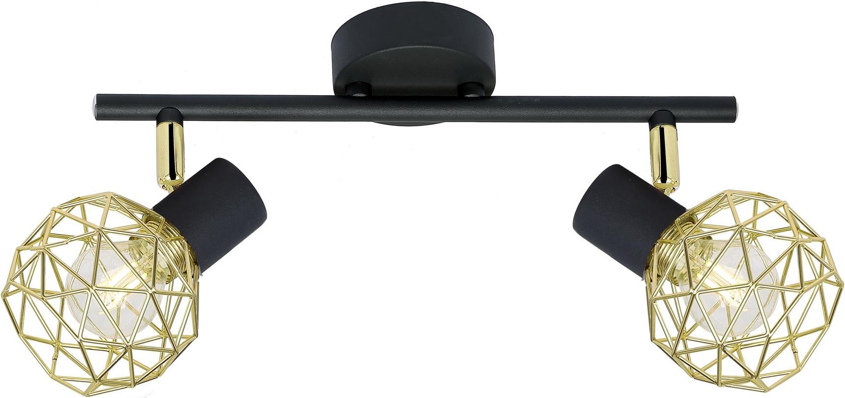 Candellux Acrobat lámpara de techo 2x40 W negro-oro 92-66336