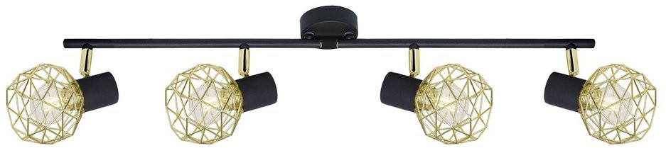 Candellux Acrobat lámpara de techo 4x40 W negro-oro 94-66657