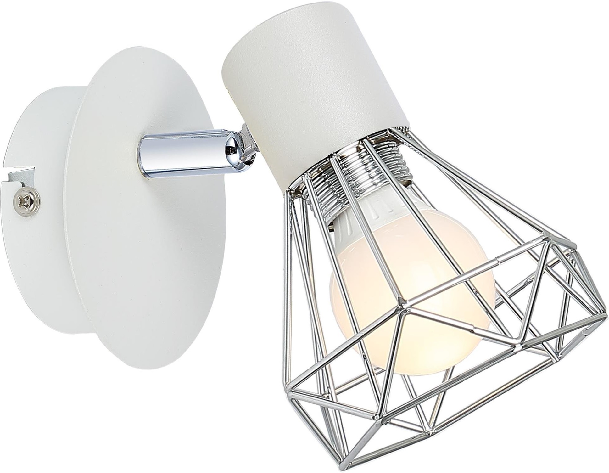 Candellux Verve lámpara de pared 1x40 W blanco-cromo 91-61331