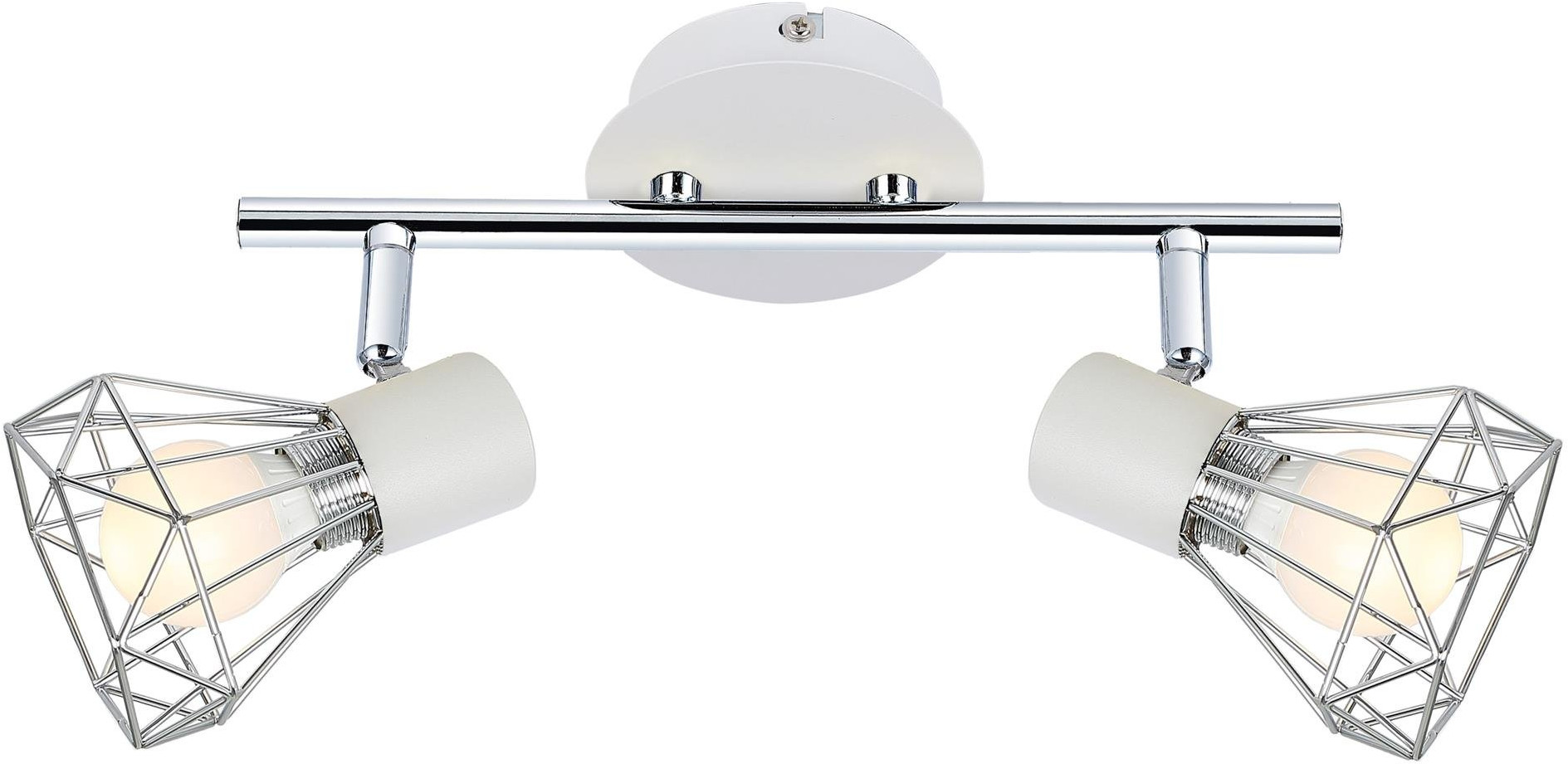 Candellux Verve lámpara de techo 2x40 W blanco-cromo 92-61348