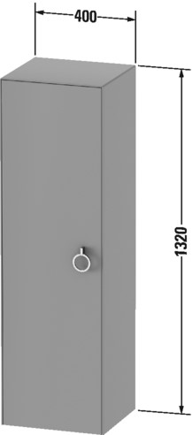 Duravit White Tulip armario 40x36x132 cm suspendido, lateral blanco WT1333R8585