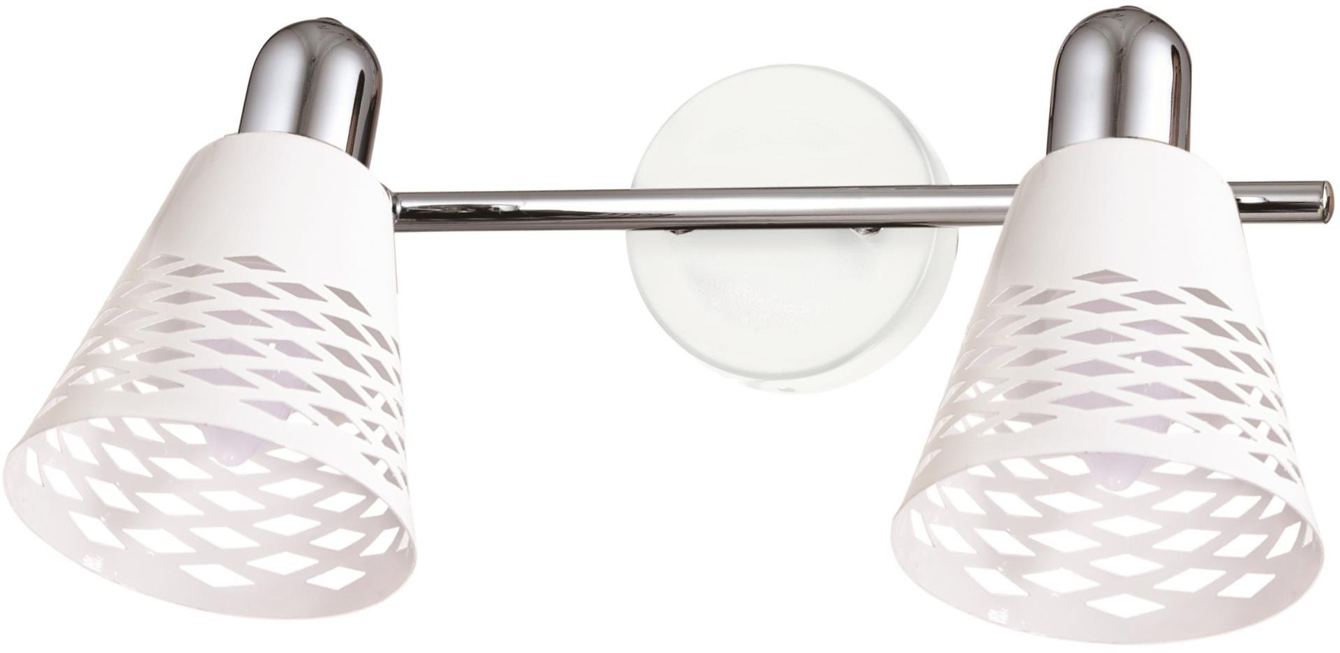 Candellux Discovery lámpara de pared 2x40 W blanco-cromo 92-62161