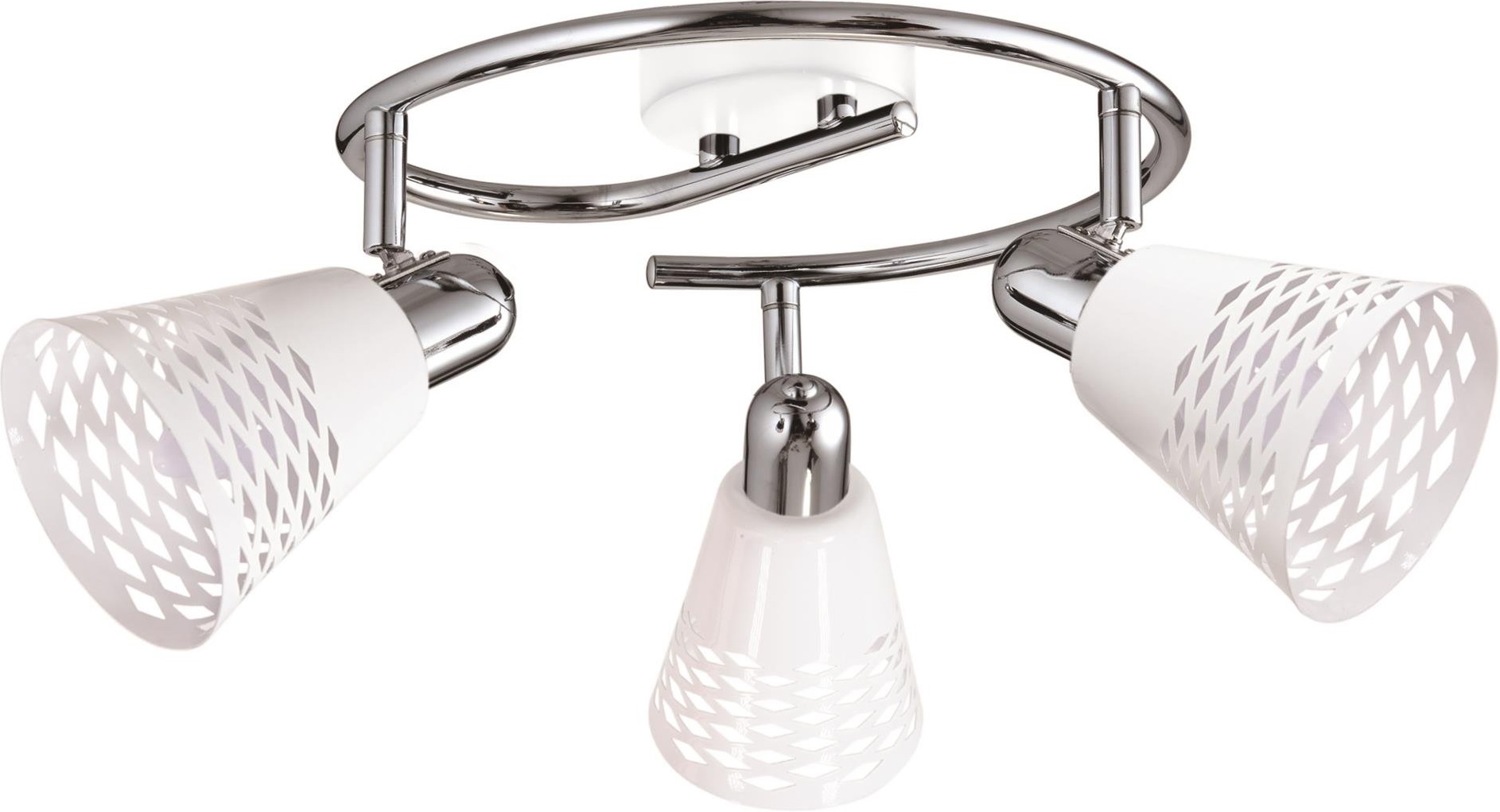 Candellux Discovery lámpara de techo 3x40 W blanco-cromo 98-62185