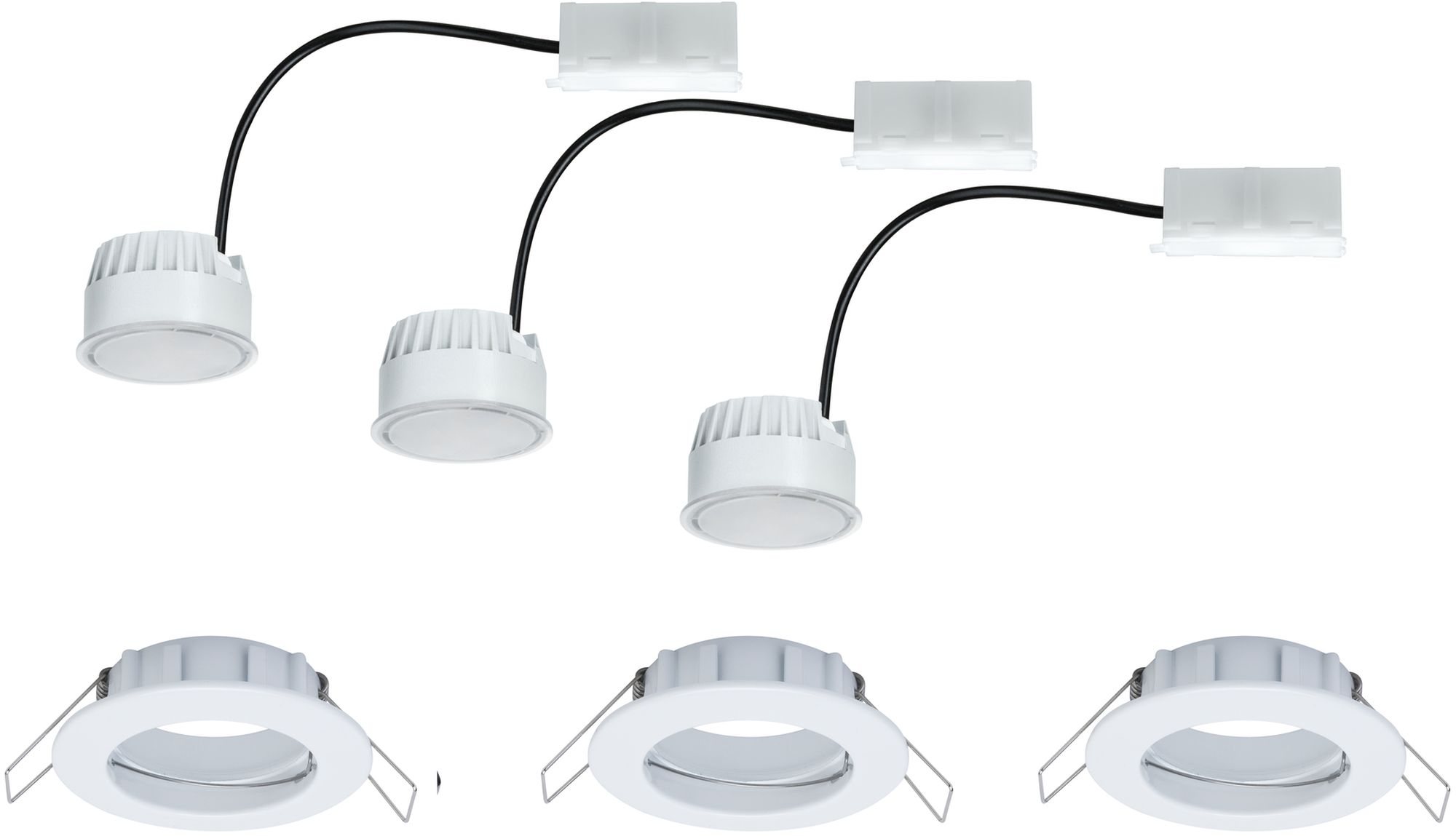 Paulmann LED lámpara empotrada 3x6.8 W blanco-aluminio 93974